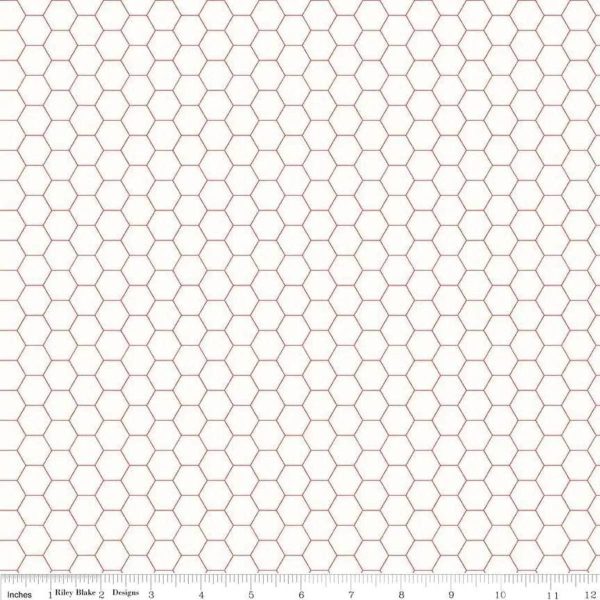 Bee Backgrounds - Honeycomb Red Cheap - Image 2