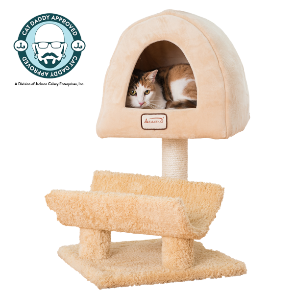 Premium Ultra-Soft Faux Fleece Kitten Tree with House by Armarkat Online