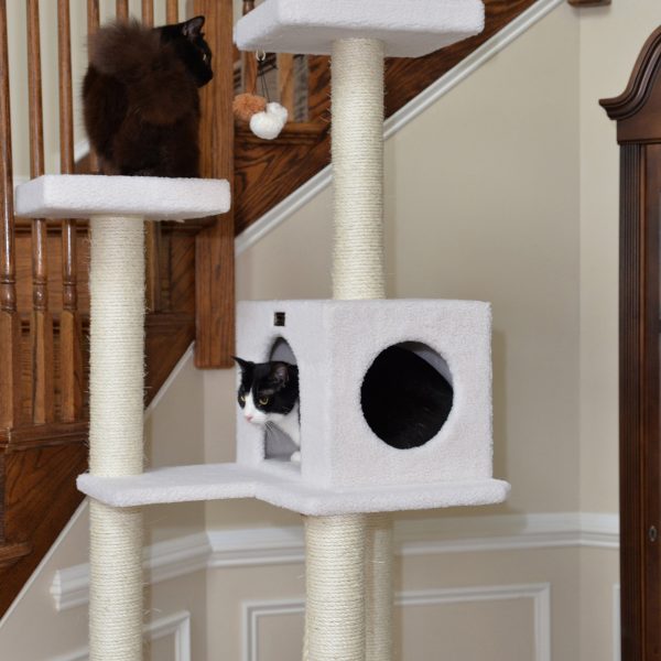 Classic 73-Inch Faux Fleece Cat Tree, Ivory by Armarkat Cheap - Image 3