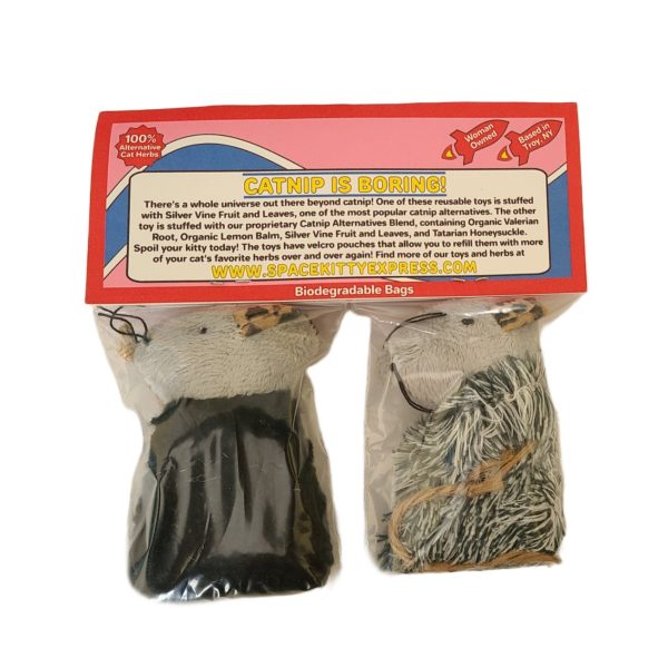 Silvervine & Catnip Alternative Blend - 2 Pack Refillable Mice (catnip free!) by Space Kitty Express Cheap - Image 5