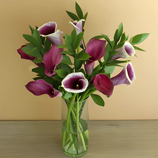 Creamy Purple Mini Calla Lily Centerpieces Online Sale