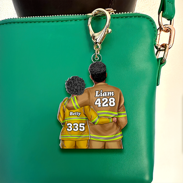 Personalized Gifts For Firefighter Couple Keychain 011QHHU110125TM For Cheap - Image 3