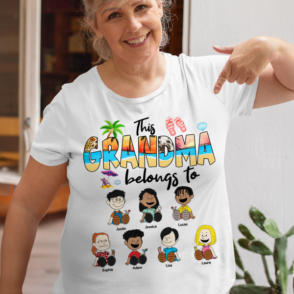 Personalized Gifts For Grandma Shirt Beach Summer With Kids 03xqpu140125pa Cheap